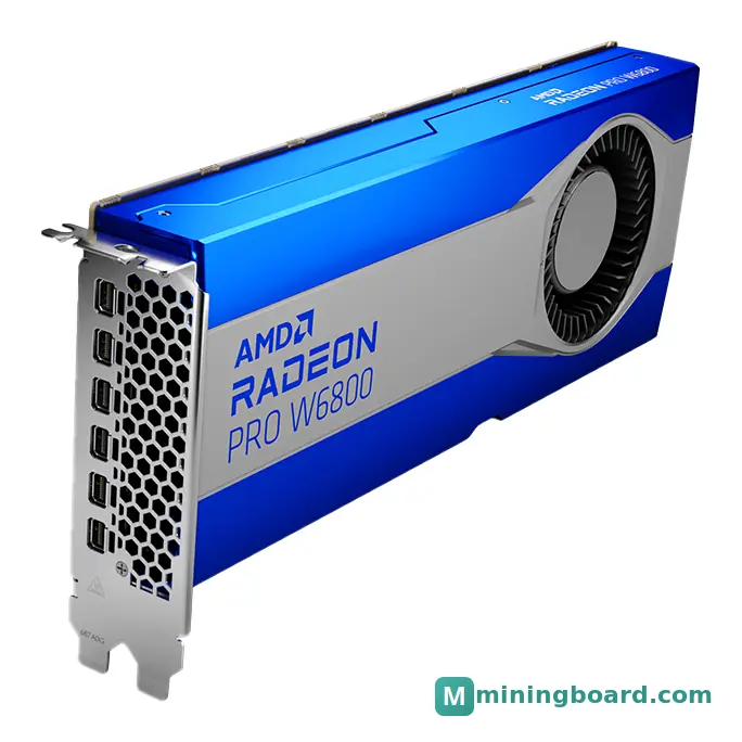 AMD PRO W6800 32GB mining rig