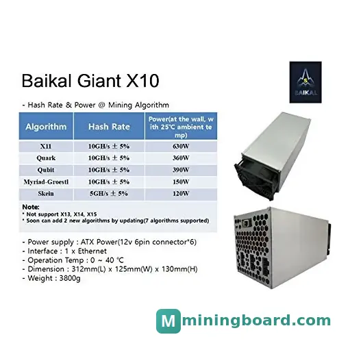Baikal Baikal Giant X10 mining rig