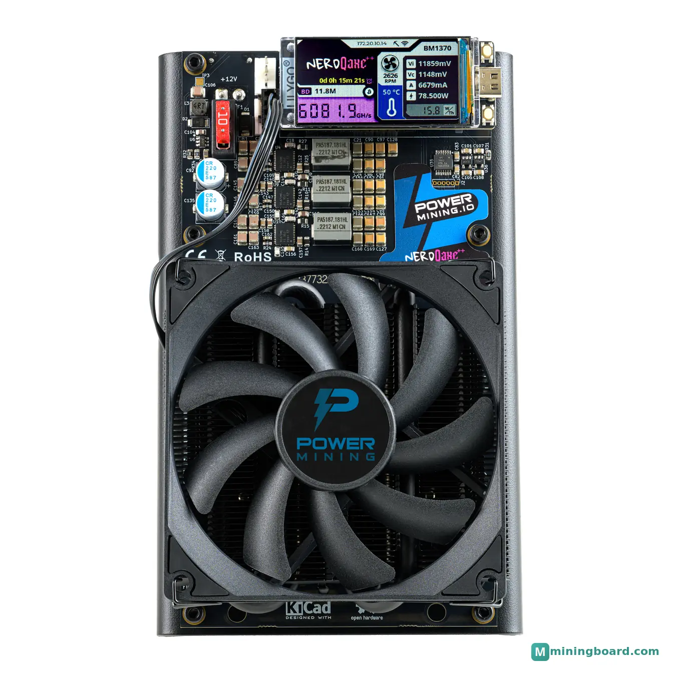NerdMiner NerdQaxe++ Rev 6.1 mining rig
